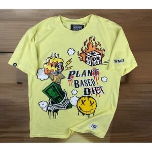 Wedding Cake T-Shirt Plant Base Diet Graphic Tee Wake Bake And Cake‎ Men Sz S